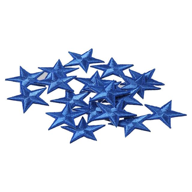 40Pieces Blue Five-Pointed Star Patches, Small Star Embroidery Patches,  Clothing Luggage Decorations, DIY Design Accessories